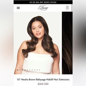16" Mocha Brown Balayage Halo® Hair Extensions
